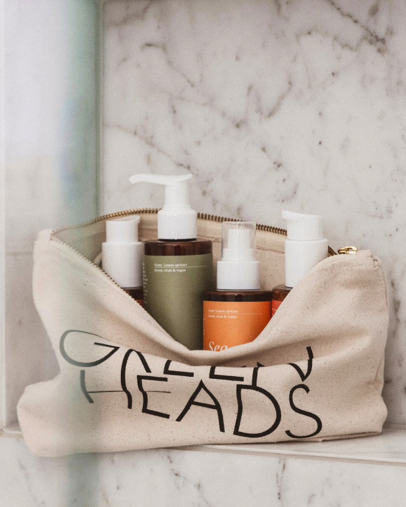 Green Heads Toilet Bag - necessär