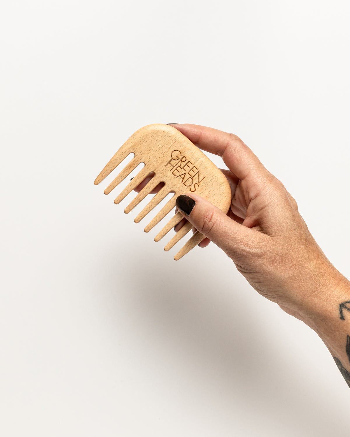 Green Heads Träkam - hårkam