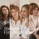 Fyra kvinnor med olika frisyrer – inspirationsbild till Green Heads stylingtips för olika hårtyper.