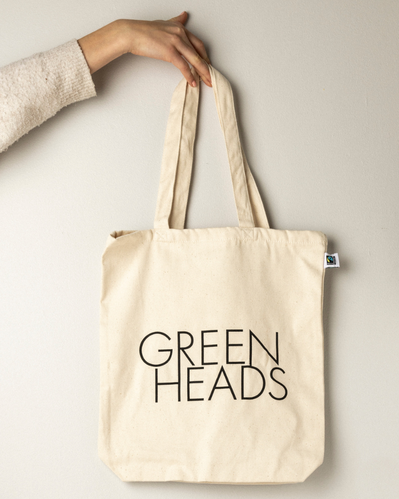 Green Heads Tote Bag - tygpåse